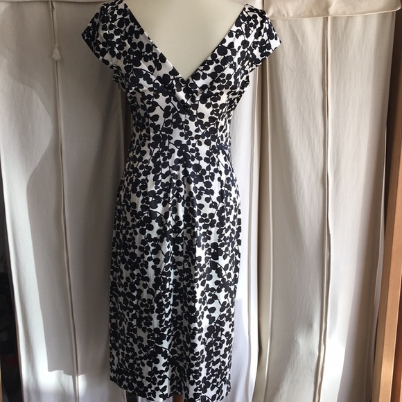 Maggy London black and cream cocktail dress - Picture 4 of 6